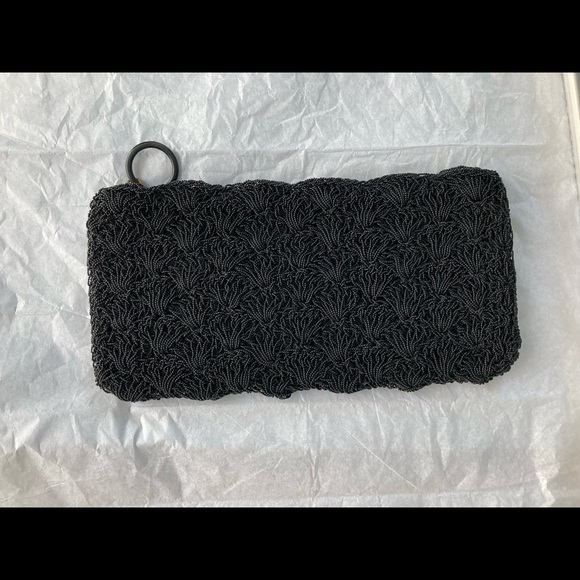 Vintage black beaded clutch - Picture 1 of 4